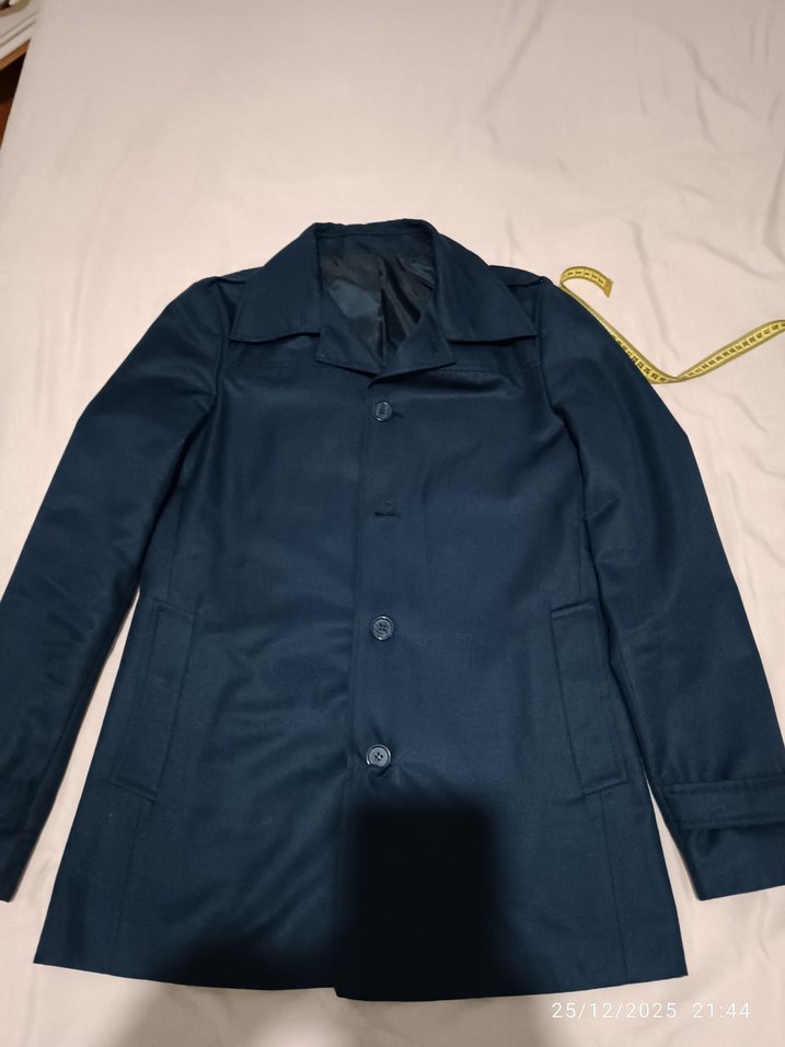 Düğmeli Erkek Lacivert Kaban - Görsel 2