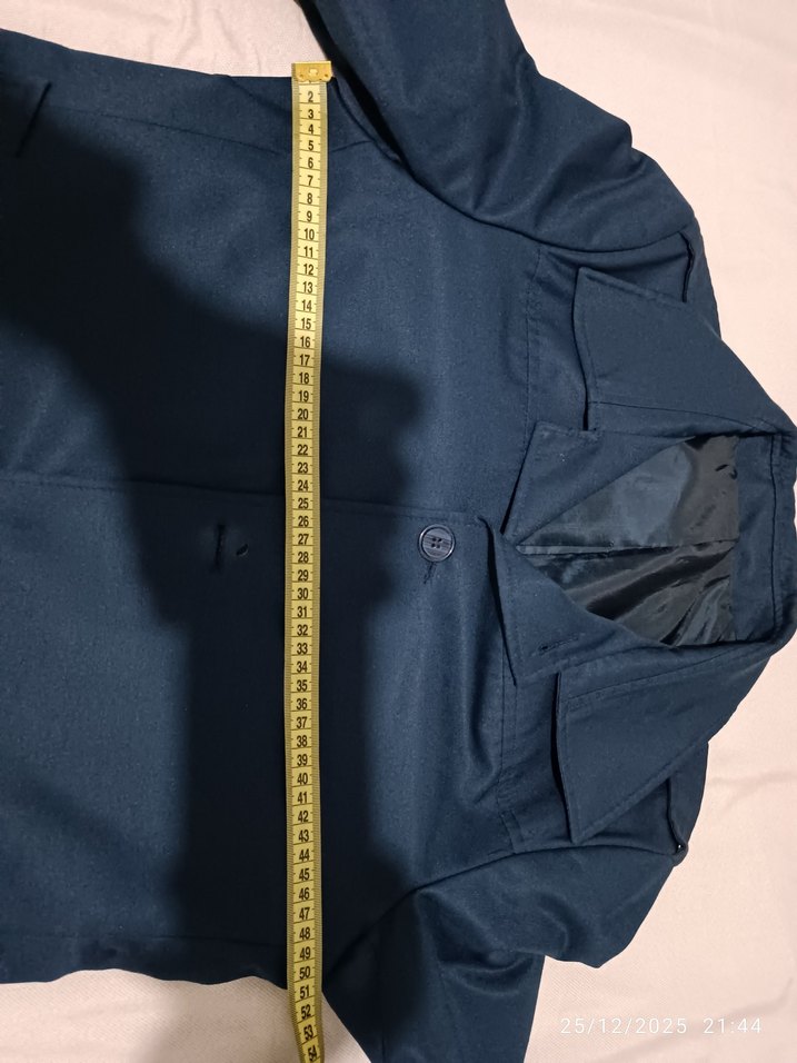 Düğmeli Erkek Lacivert Kaban - Görsel 3