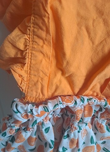 9-12 Ay Beden turuncu Renk Portakallı elbise