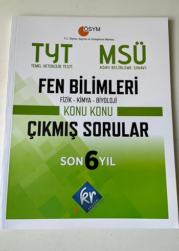 KR Akademi Fen Bilimleri TYT MSÜ Çıkmış Sorular