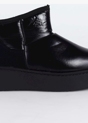 Siyah Platform Topuklu Kadın Lastik Bot - Görsel 3