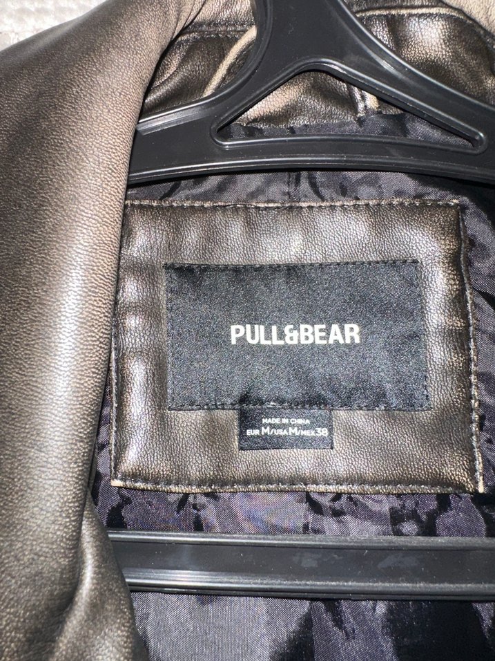 Unisex pullbear eskitme model Deri Biker Ceket - Görsel 2