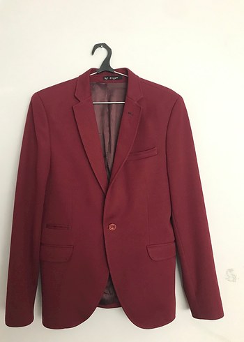 Bordo Erkek Düğmeli Ceket