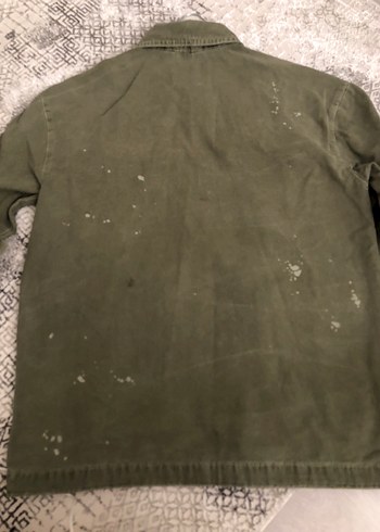 Zara Kadın Haki Kamuflaj Desenli Midi Ceket - Görsel 5