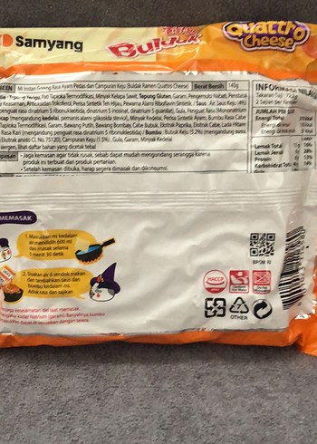Beden Samyang Buldak Quattro Cheese Acılı Tavuk Aromalı Ramen