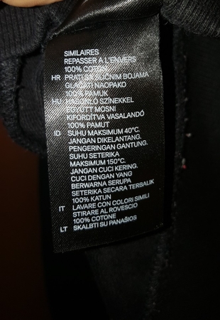 m Beden siyah Renk H&M pamuk sweat M/L