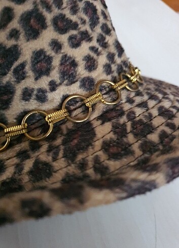 Beden camel Renk Vekem Leopar Şapka