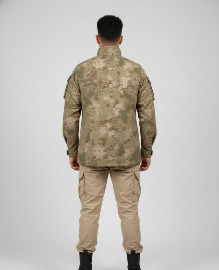 Erkek Kamuflaj Desenli Regular Fit Ceket - Görsel 3