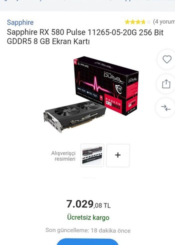 Sapphire Pulse Radeon RX 580 8GB GDDR5 ekran kartı - Görsel 4