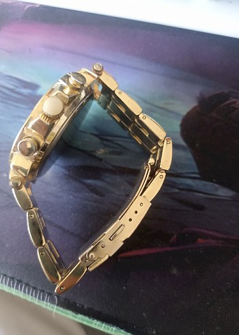 Aqua Di Polo 1987 Altın Zincir Detaylı Kadın Saati - Görsel 6