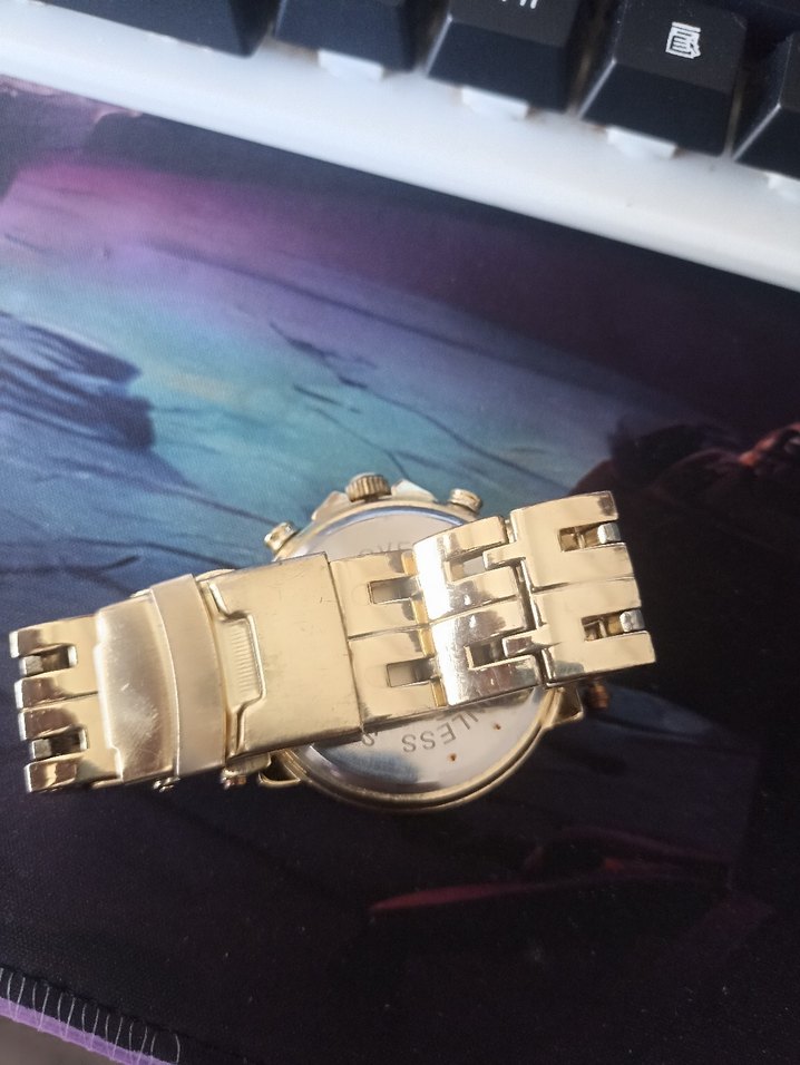 Aqua Di Polo 1987 Altın Zincir Detaylı Kadın Saati - Görsel 5