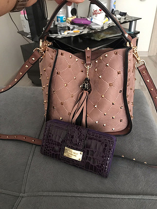 Beden mor Renk Nine west cüzdan