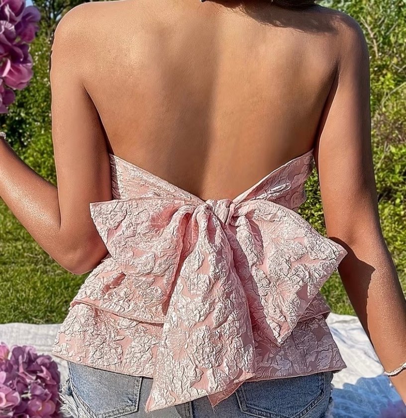 Pembe Dantel İşlemeli Büstiyer - Görsel 2