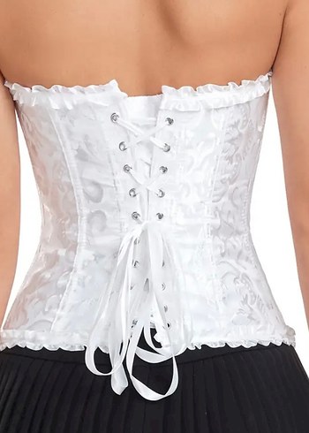 Sheinside Vintage Beyaz Korse Büstiyer