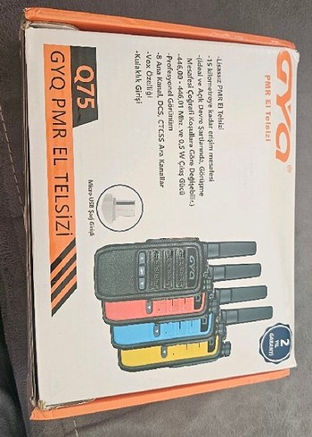 GYQ Q75 Siyah bas konuş telsiz ve Şarj Cihazı - Görsel 2