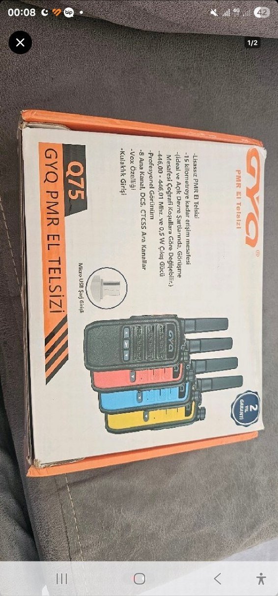 GYQ Q75 Siyah bas konuş telsiz ve Şarj Cihazı - Görsel 2