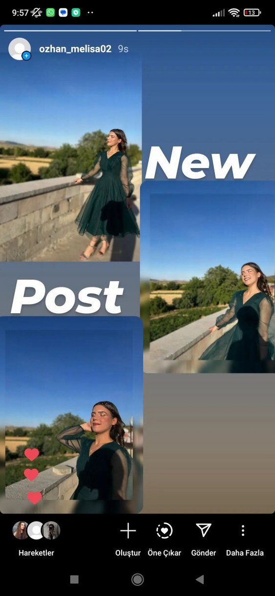 Bohem V-Yaka Uzun Kollu Şifon Elbise - Görsel 2