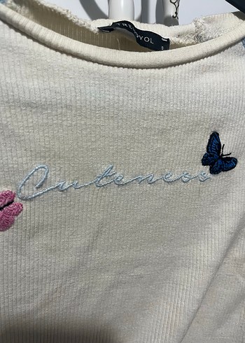 Mavi Pastel Kız Tişörtü, Kısa Kollu, Baskılı - Görsel 4