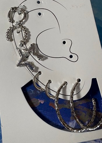 Accessorize Zincir Detaylı Nakışlı Bohem Küpe Seti