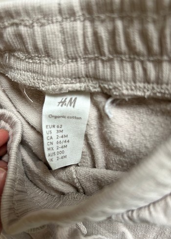 0-3 Ay Beden gri Renk H&M Gri Bol Kesim Kemerli Jogger Pantolon