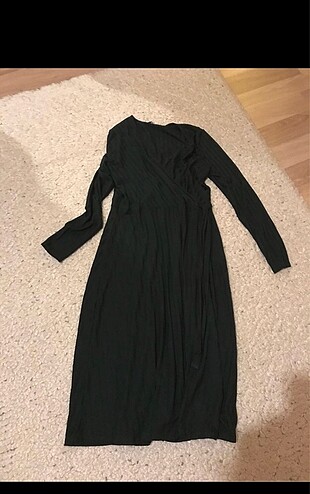 Yesil kruvaze elbise