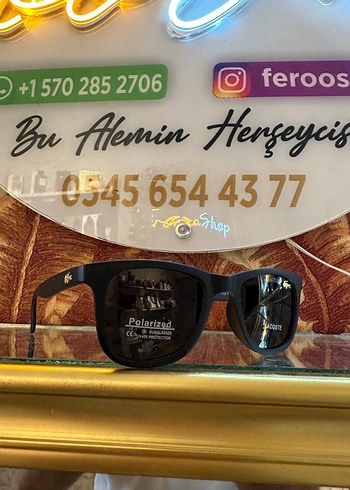 Beden siyah Renk Lacoste Siyah Polarize Güneş Gözlüğü