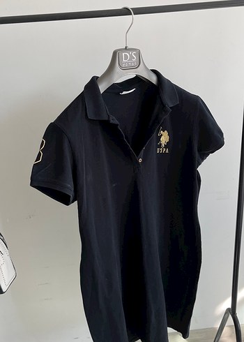 Siyah Baskılı Kısa Kollu Polo Tişört