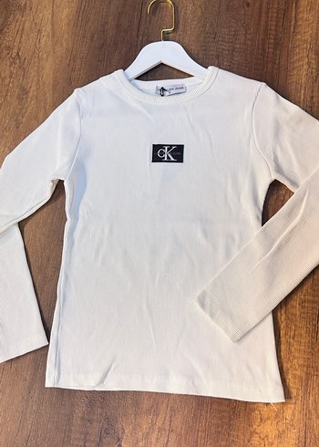 Kız Çocuk Beyaz Pamuklu Uzun Kollu Tişört - Görsel 2