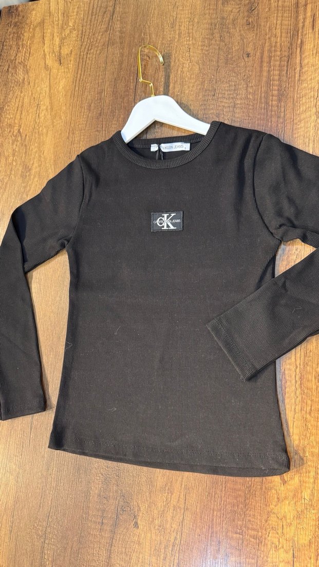 Kız Çocuk Siyah Uzun Kollu Baskılı Tişört - Görsel 3