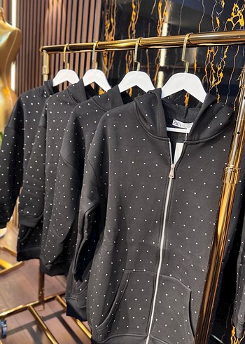 Siyah Kapüşonlu Uzun Kadın Ceket - Görsel 4