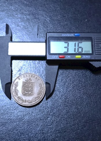 GUERNSEY 1947 Madeni parası. - Görsel 3