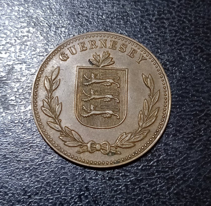 GUERNSEY 1947 Madeni parası. - Görsel 2
