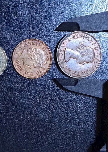 Birleşik Krallık 3 adet madeni para Lotu. - Görsel 3