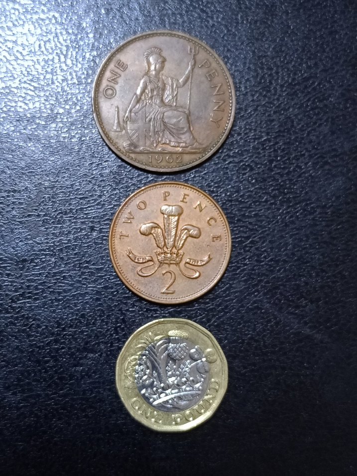 Birleşik Krallık 3 adet madeni para Lotu. - Görsel 2