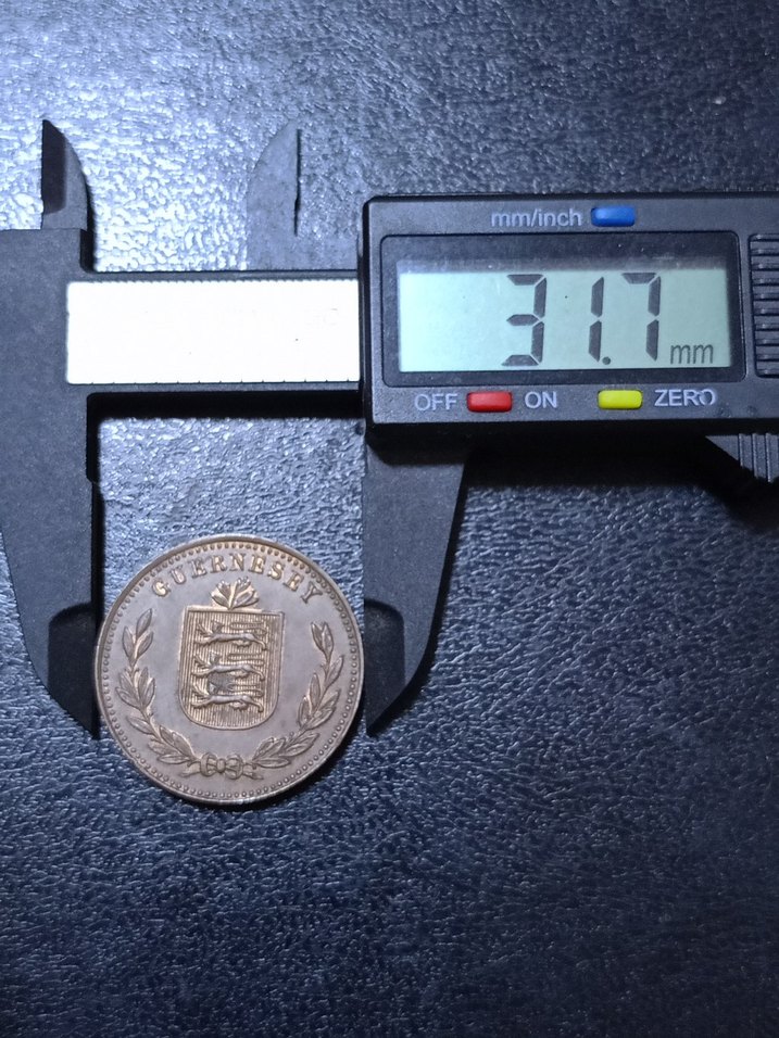 1949 GUERNSEY Madeni parası. - Görsel 3