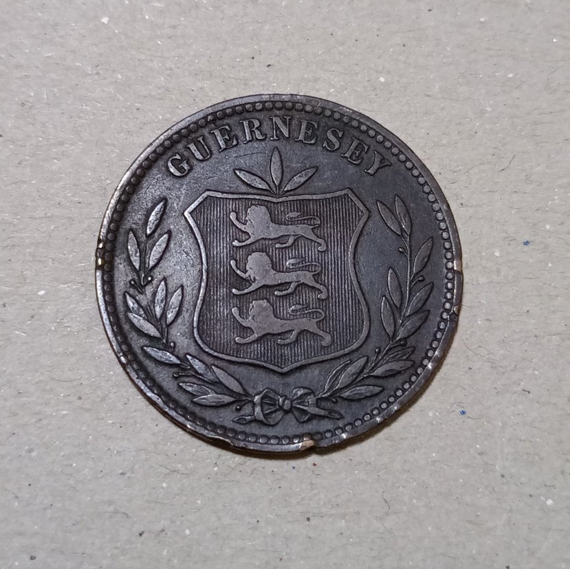 1902 GUERNSEY Madeni parası. - Görsel 2