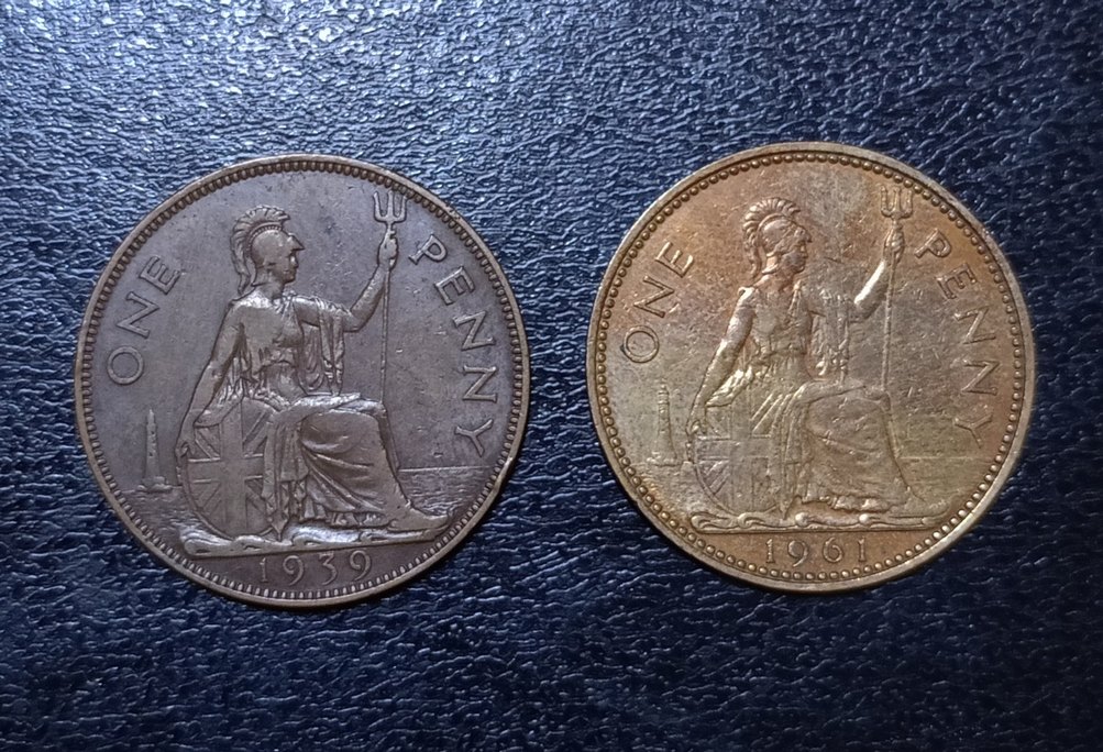 Birleşik Krallık 2 adet madeni para. - Görsel 2