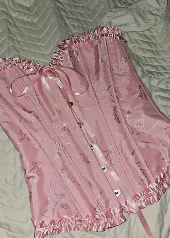xs Beden pembe Renk Pembe Dantelli shein korse Bustiyer