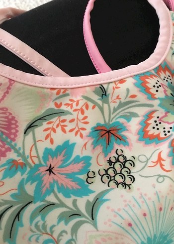 Çiçek Desenli Kız Mayo - Görsel 7