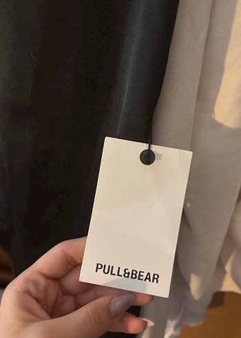 s Beden Siyah dantelli Mini Elbise pull&bear