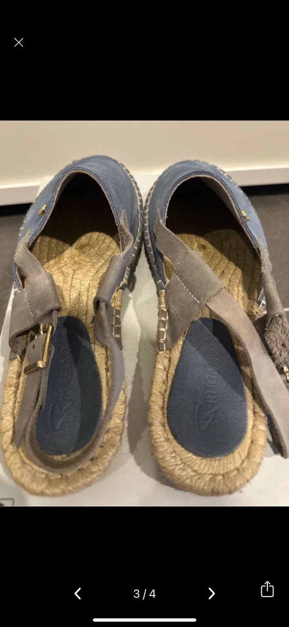 RUGANO Kadın Deri Mavi Espadril Toka Detaylı - Görsel 3