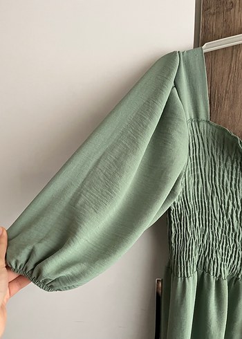 Bohem Stil Uzun Keten Elbise - Görsel 3