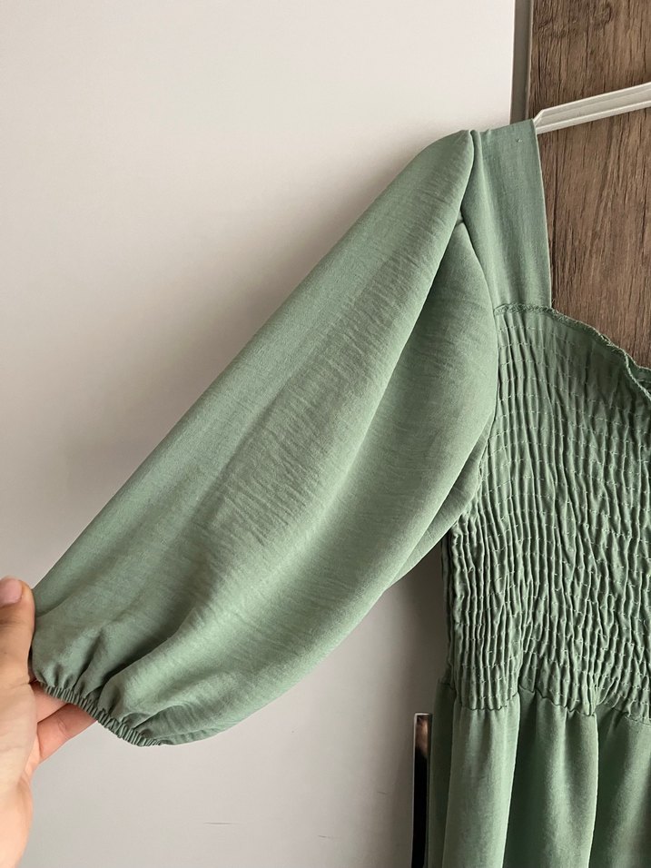 Bohem Stil Uzun Keten Elbise - Görsel 3