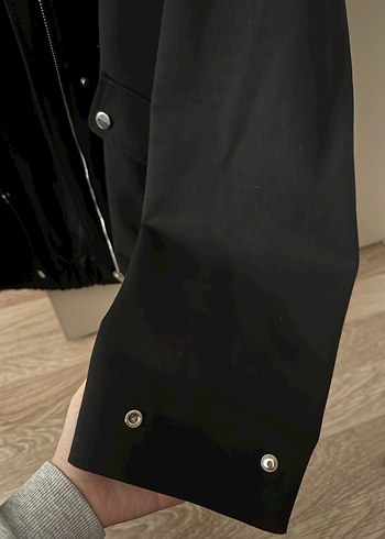 Zara Siyah Fermuarlı Salaş Kadın Ceket - Görsel 4