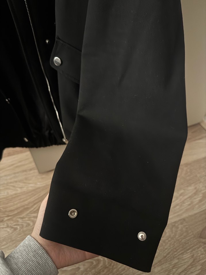 Zara Siyah Fermuarlı Salaş Kadın Ceket - Görsel 4