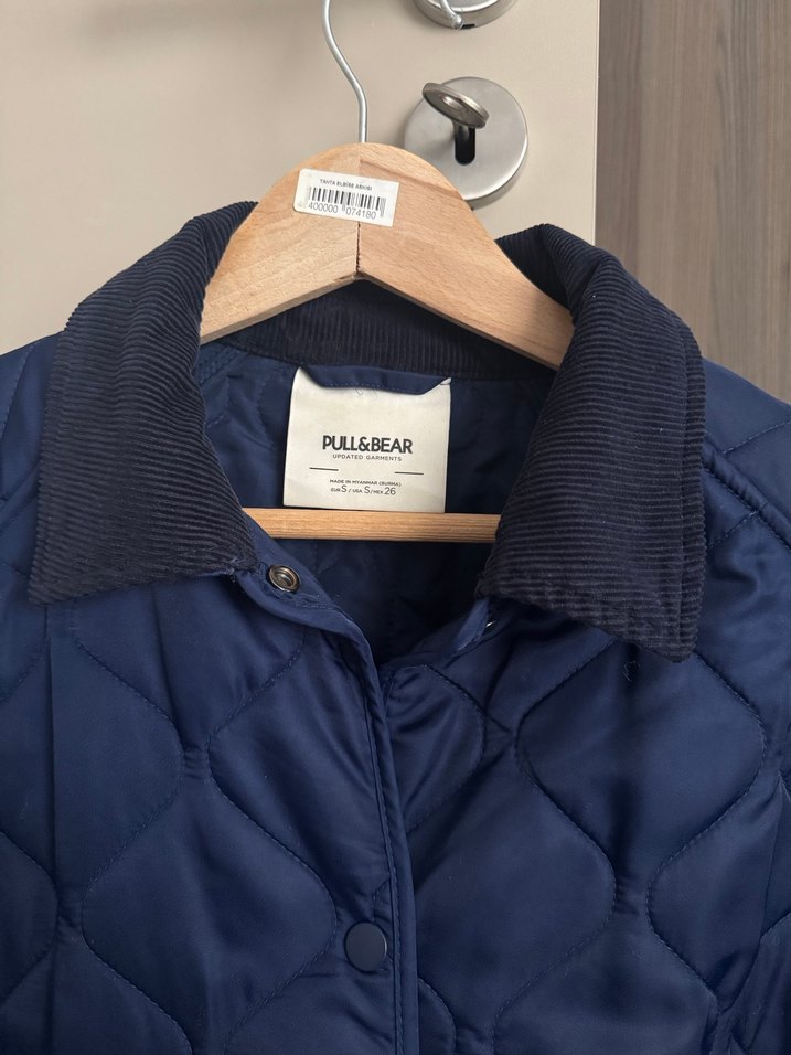 Pull&Bear Lacivert Kadın Kışlık Ceket - Görsel 3