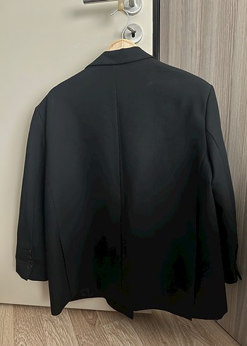 Kadın Siyah Keten Ofis Blazeri - Görsel 3