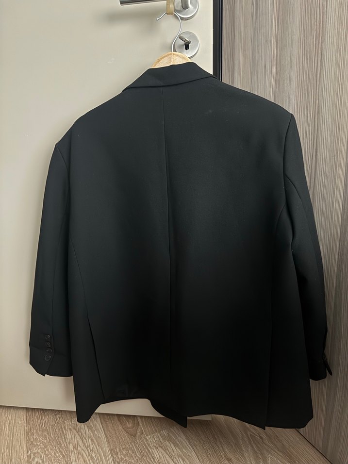 Kadın Siyah Keten Ofis Blazeri - Görsel 3