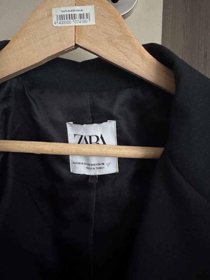 Kadın Siyah Keten Ofis Blazeri - Görsel 2