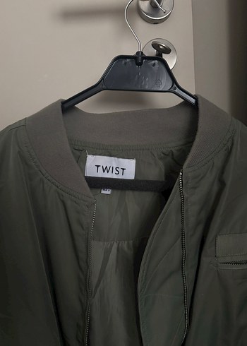 Kadın Haki Midi Boy Fermuarlı Ceket - Görsel 2